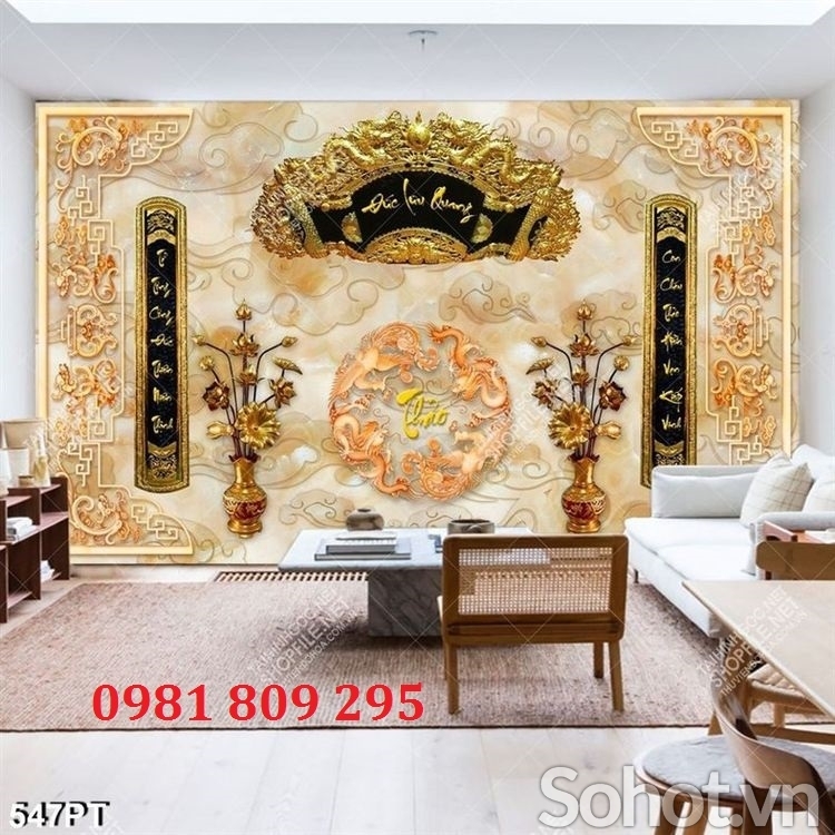 Tranh gạch , gạch men phòng thờ HN999