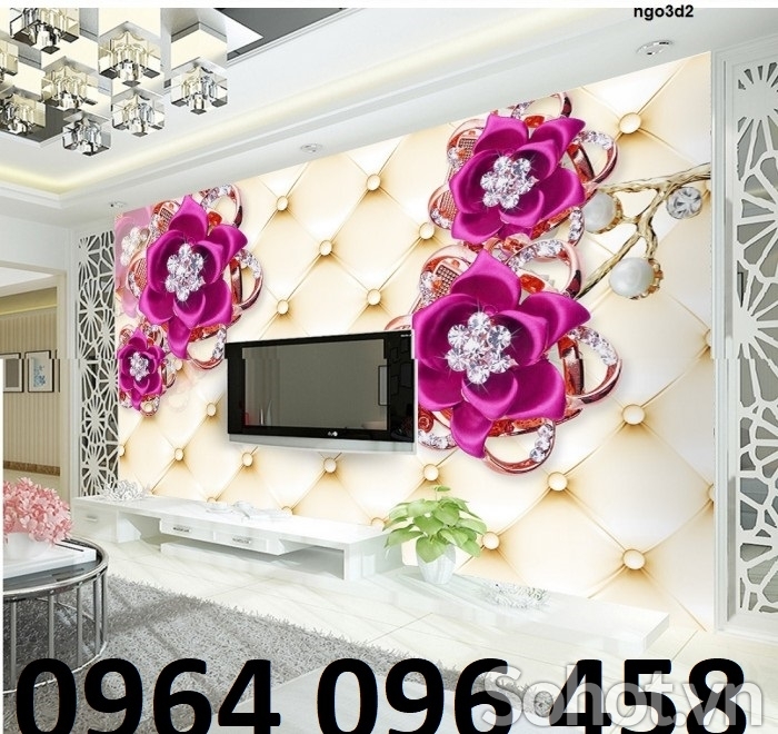Tranh gạch 3d ốp tường sau tivi - LDSA23