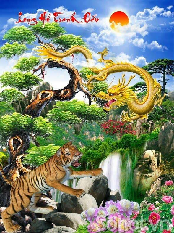 Gạch tranh đẹp hình hổ 3D