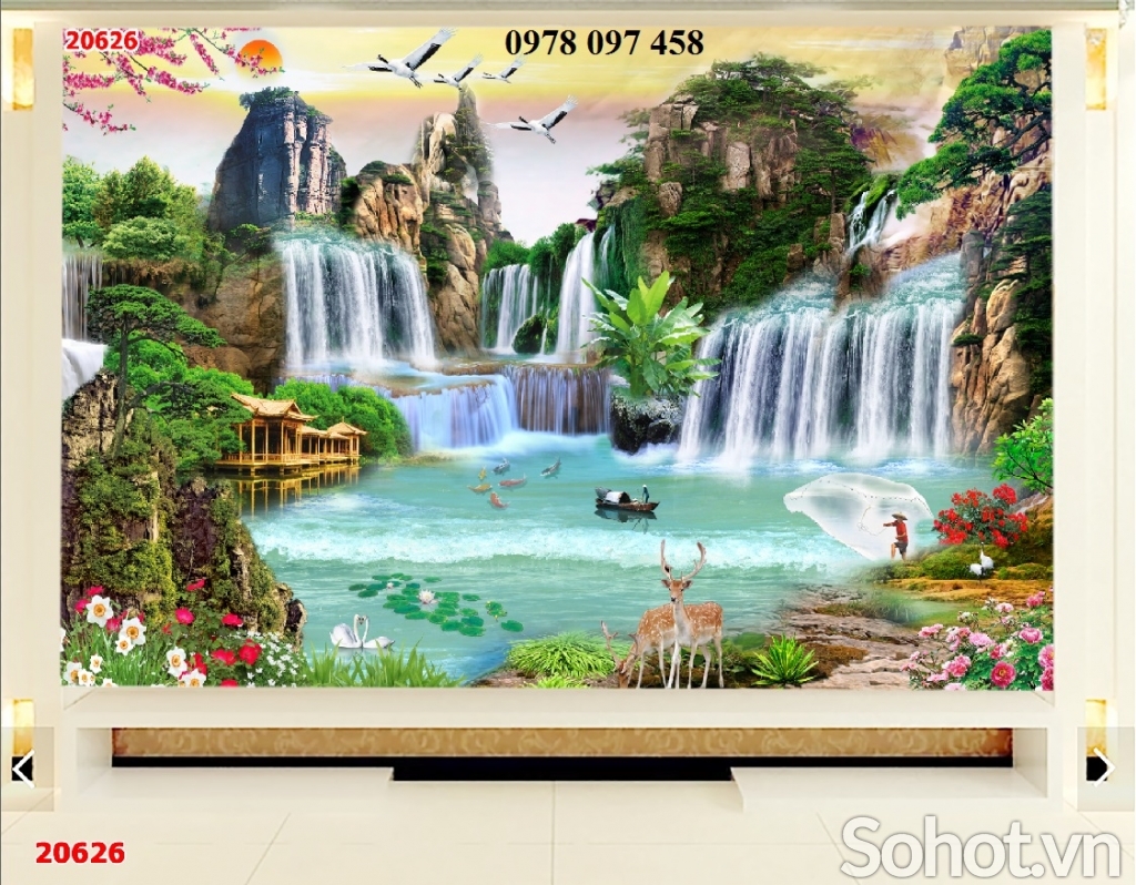 Tranh 3D - tranh gạch phong cảnh