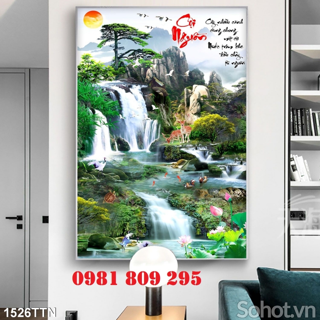 Tranh gạch ốp vách tường thiên nhiên