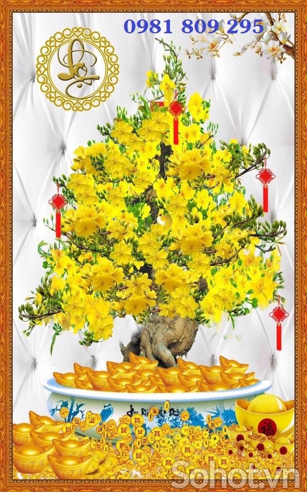 Tranh gạch men hoa mai JP554