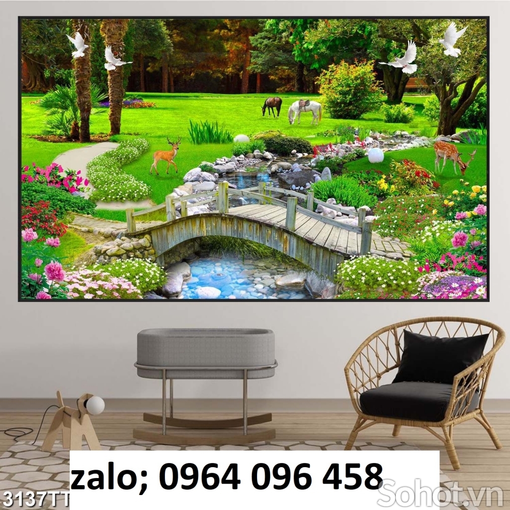 Tranh gạch 3d phong cảnh thiên nhiên - KCB743