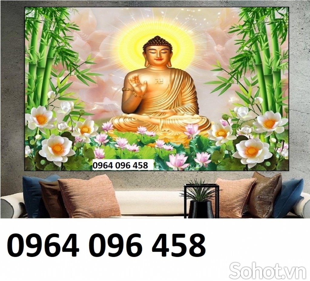 Tranh gạch 3d hình phật ốp tường - SDX42
