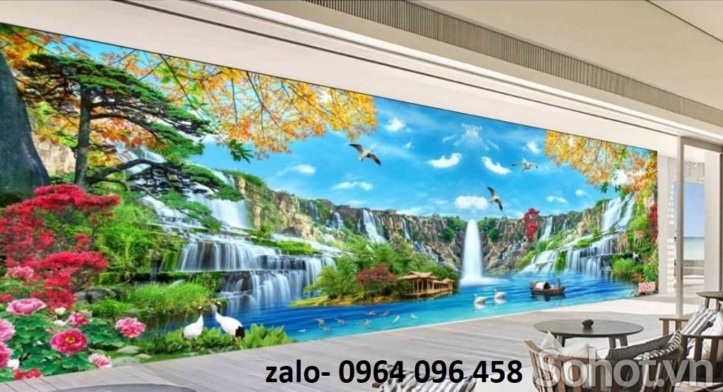 Tranh gạch 3d phong cảnh đồng quê - DGH07