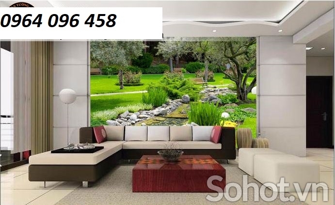 Tranh gạch 3d ốp tường phòng khách - 098MN