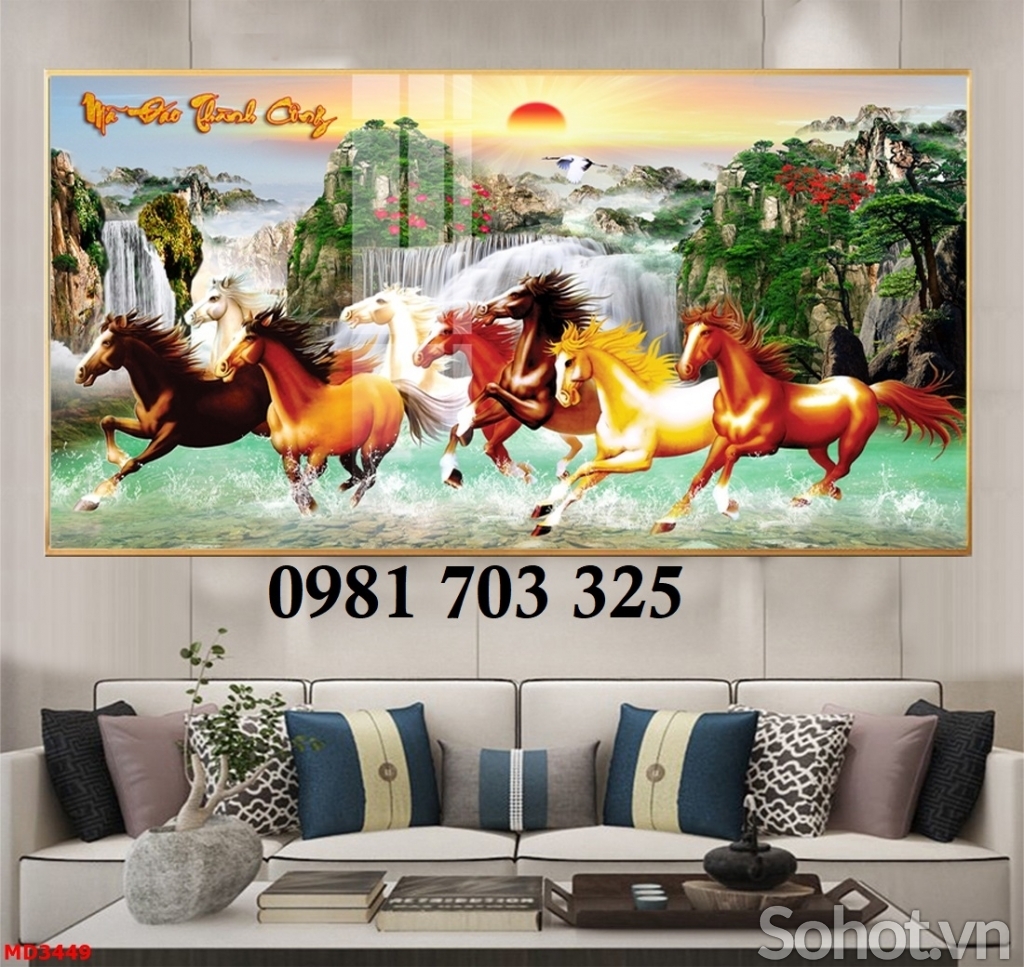 Tranh gạch mã đáo thành công 3D