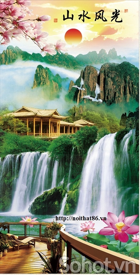 Tranh gạch 3d dán mộ - 721AP