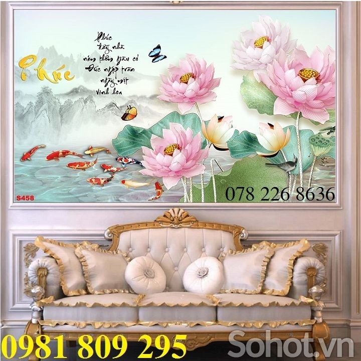 Tranh gạch - cá chép , cửu ngư