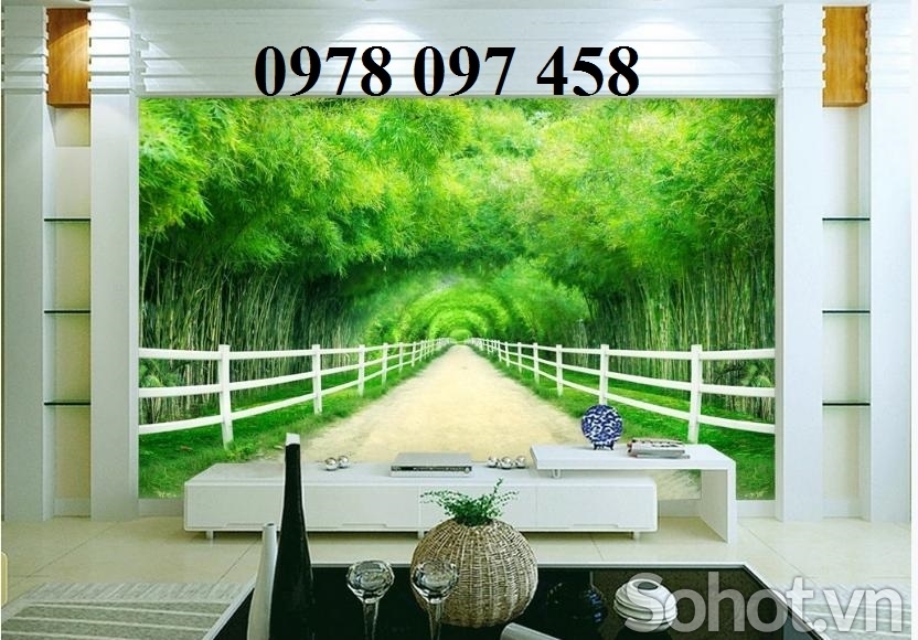 Tranh gạch rừng tre trúc