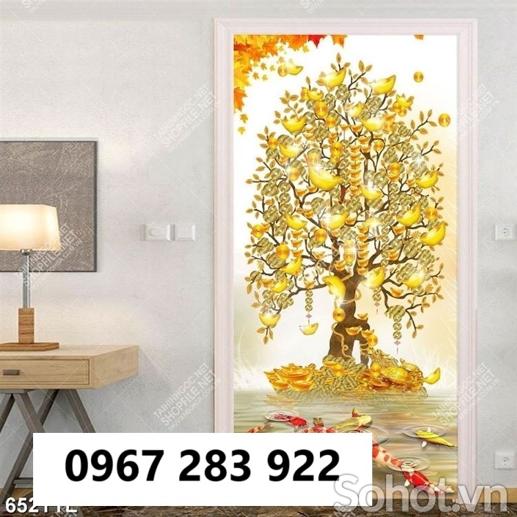 Gạch tranh 3d tài lộc sang trọng