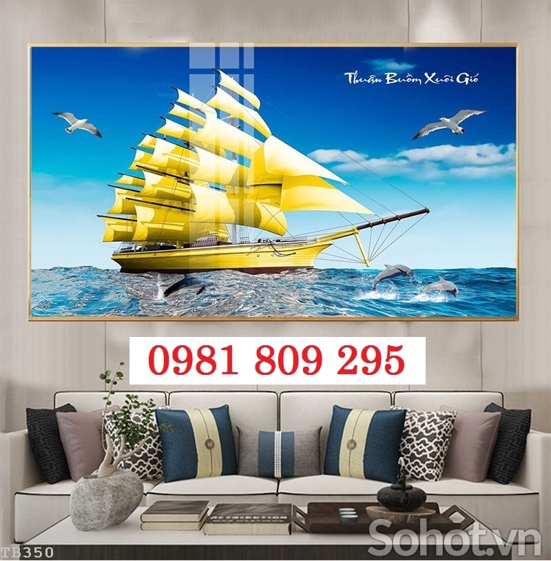 Gạch tranh thuyền buồm