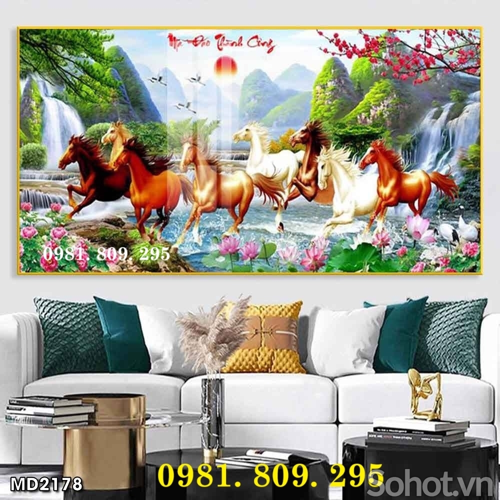 Tranh gạch ngựa 3d  , tranh 3d cao cấp
