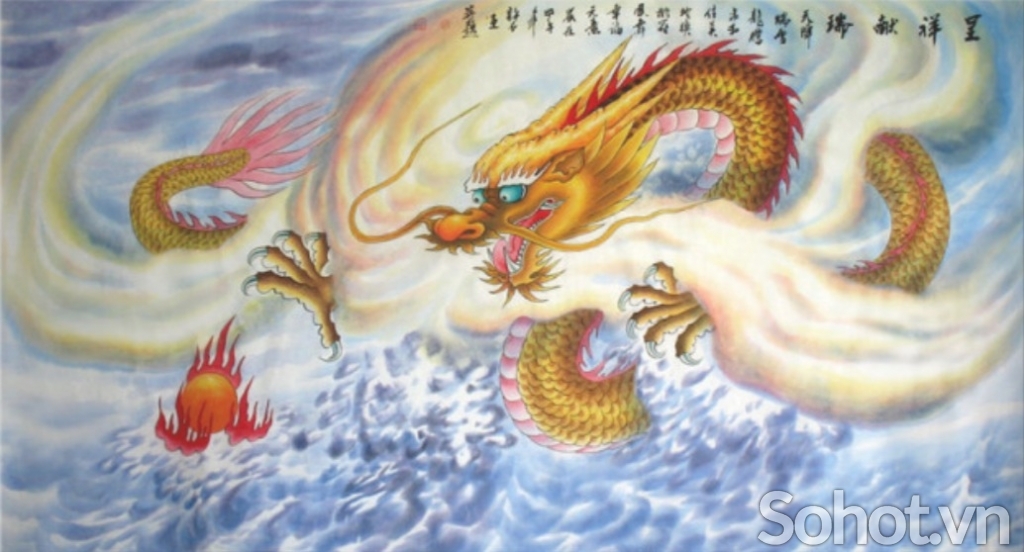 Tranh gạch 3d rồng phượng - XCV54