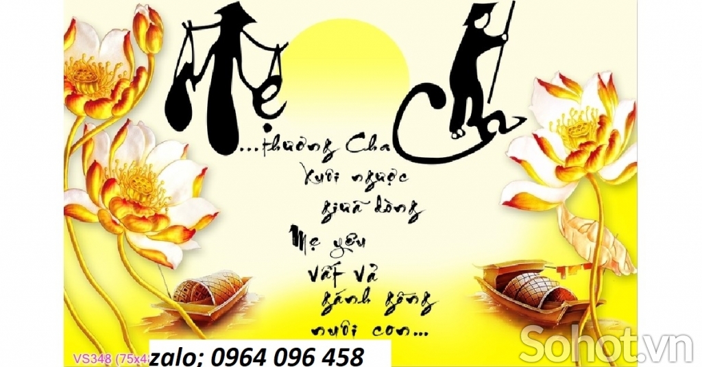 Tranh gạch 3d cha mẹ - SXV666