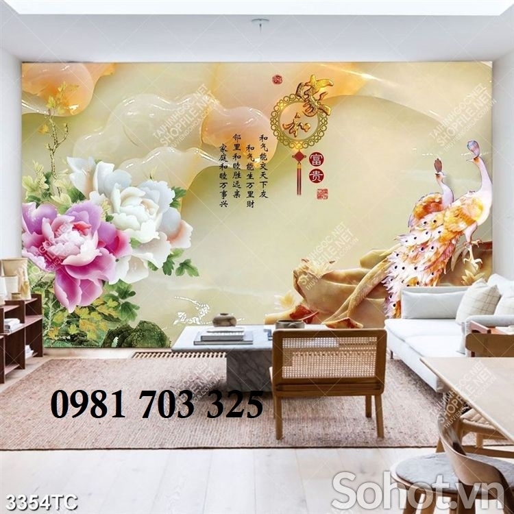Tranh gạch sứ ngọc 3D đẹp