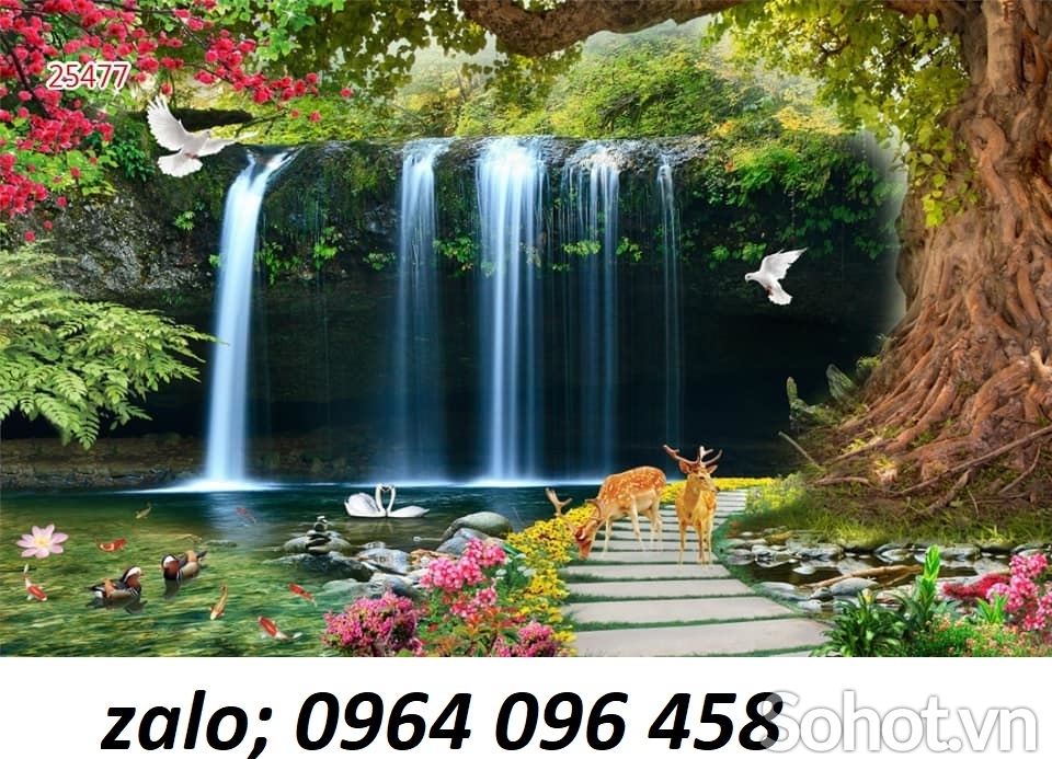 Tranh gạch 3d ốp tường rào - 977CVVV