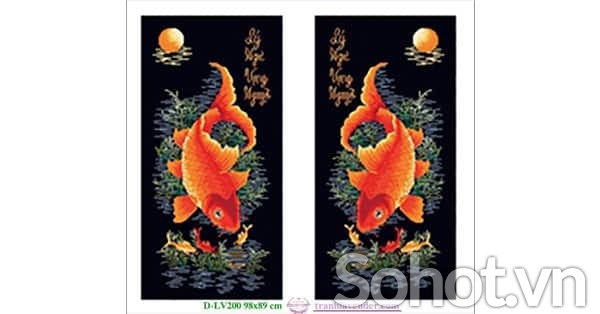 Tranh gạch 3d cá chép hóa rồng - 688VC