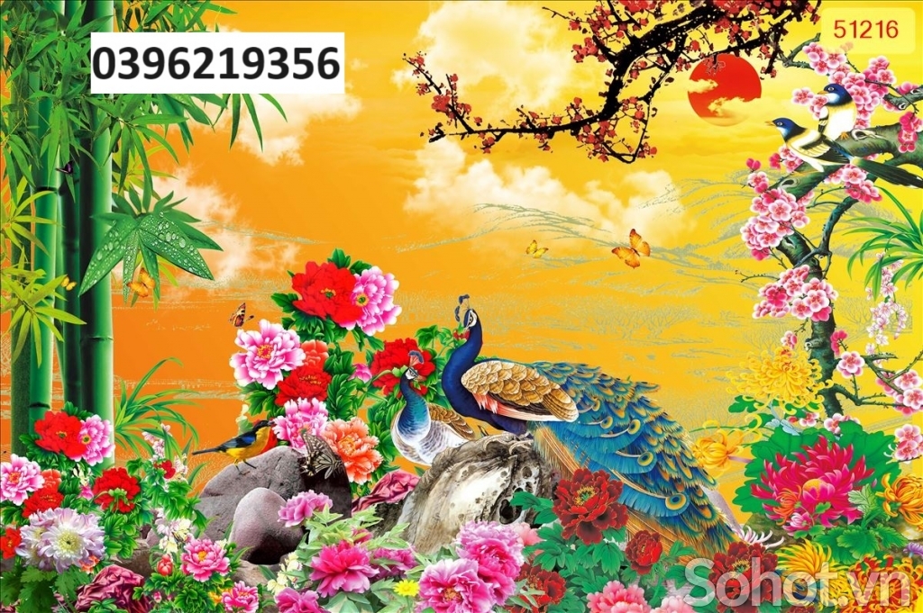 Tranh hình công phượng đẹp trang trí