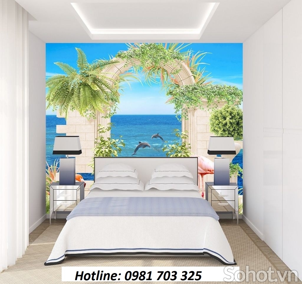 Gạch tranh ốp tường phòng ngủ