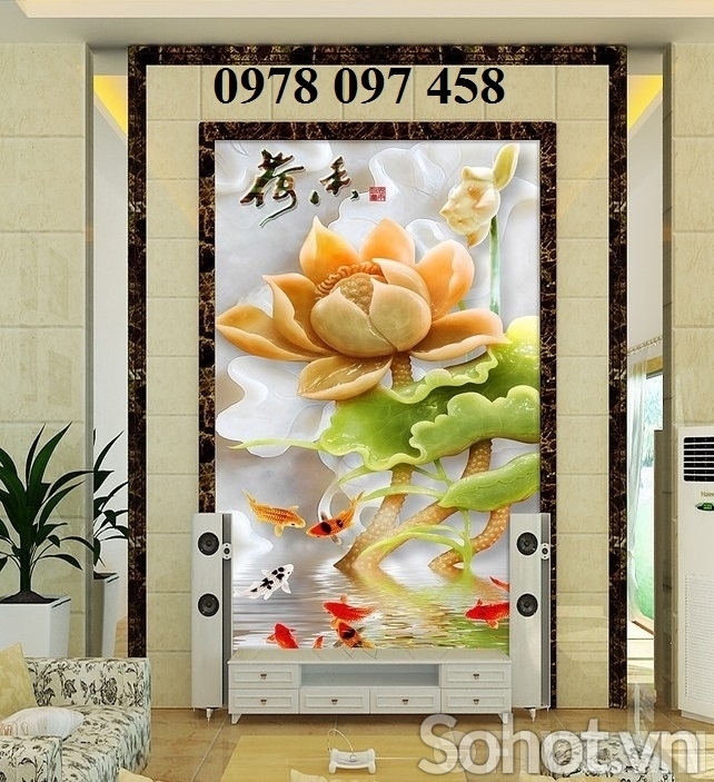 Tranh khổ đứng - tranh gạch 3D