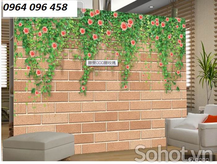 Tranh gạch hoa hồng 3d - VMN84