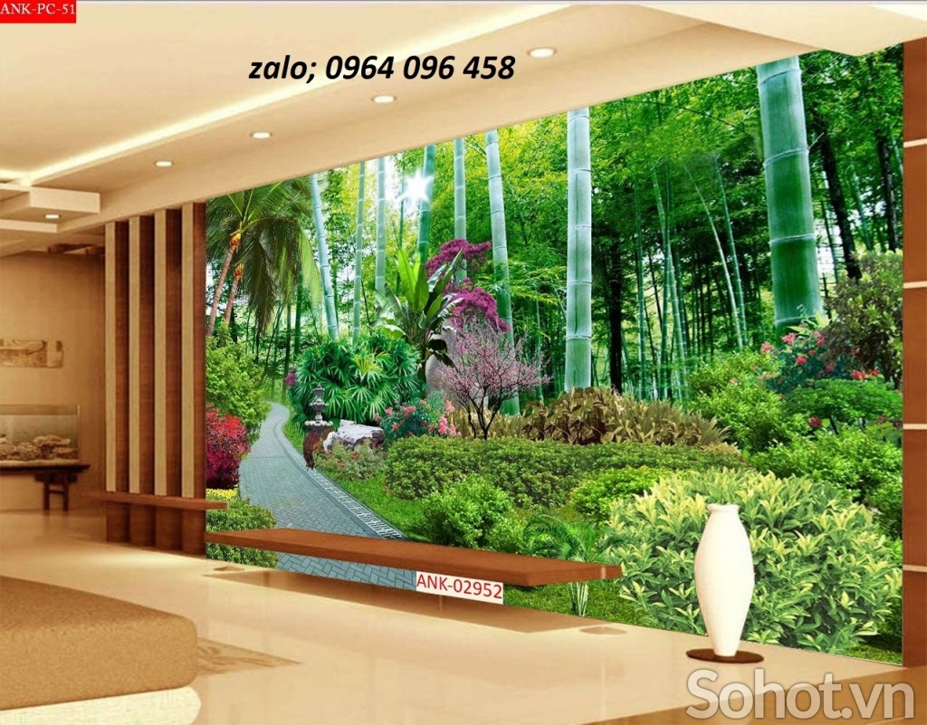 Mẫu tranh gạch 3d ốp tường phòng khách đẹp - 66XY