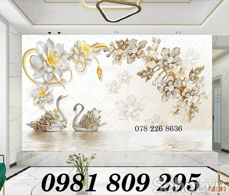 Gạch tranh , tranh gạch men phòng khách