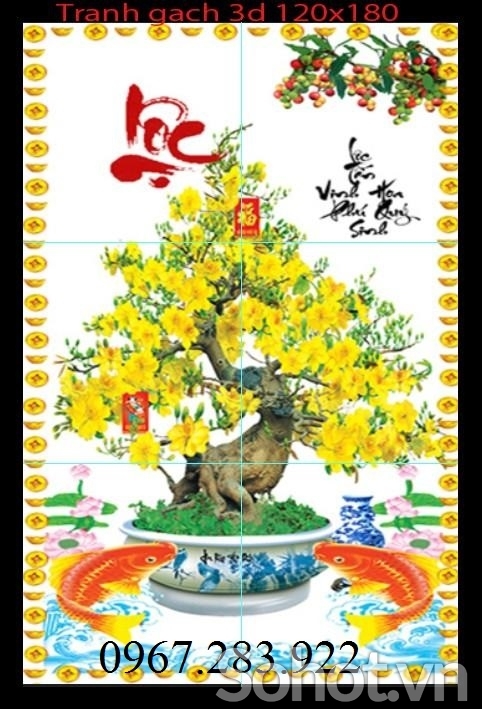 Tranh gạch- Tranh hoa mai