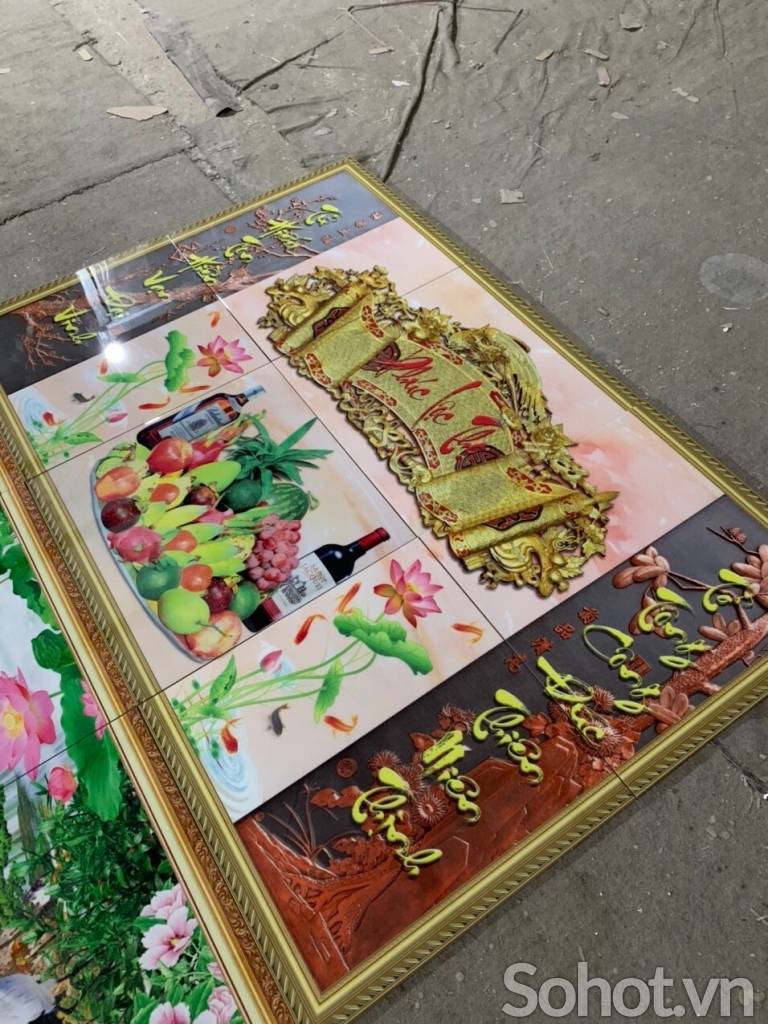 Tranh gạch-gạch tranh phòng thờ