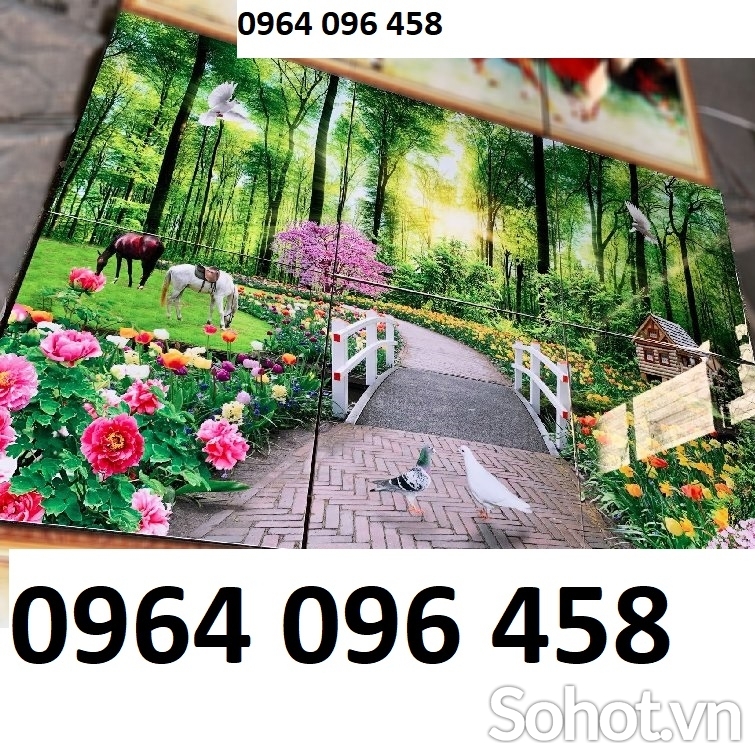 Tranh gạch 3d - gạch tranh 3d trang trí phòng khách - KDSX32