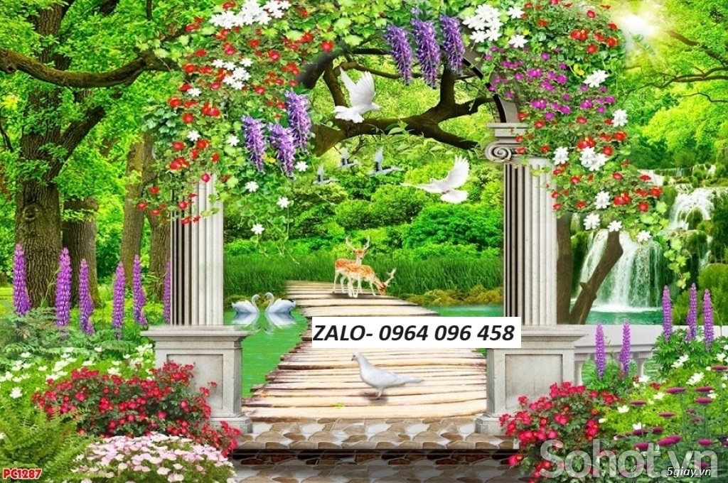 Tranh 3d - tranh gạch 3d phong cảnh thiên nhiên - SXCV833