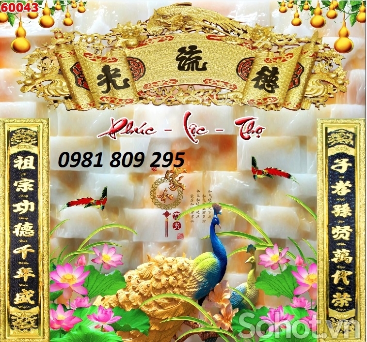 gạch tranh 3d phòng thờ