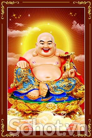 Tranh gạch 3d ốp tường phật di lặc - MXVC42