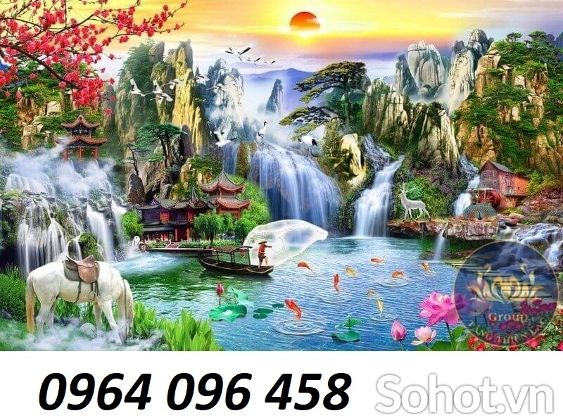 tranh treo 3d cảnh sông nước - 84SN