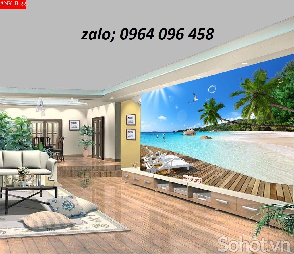 Tranh gạch 3d phong cảnh biển - DS2