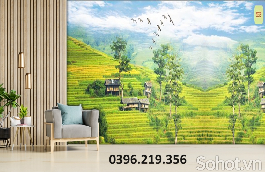 Gạch tranh đẹp 3d rộng bậc thang