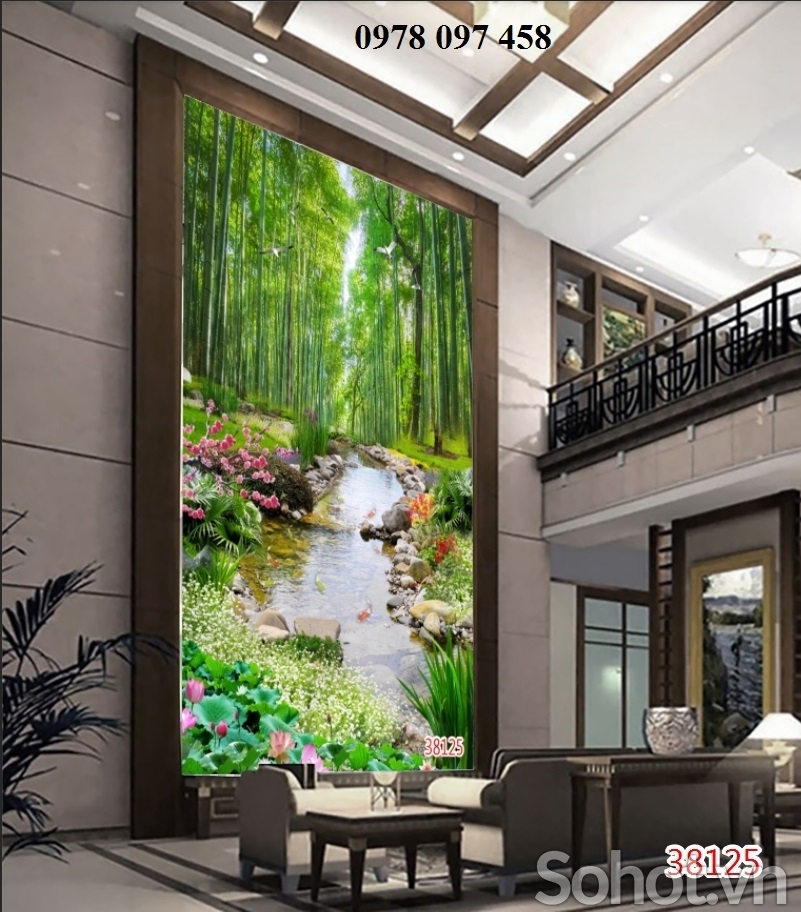 Gạch tranh 3D- tranh tre