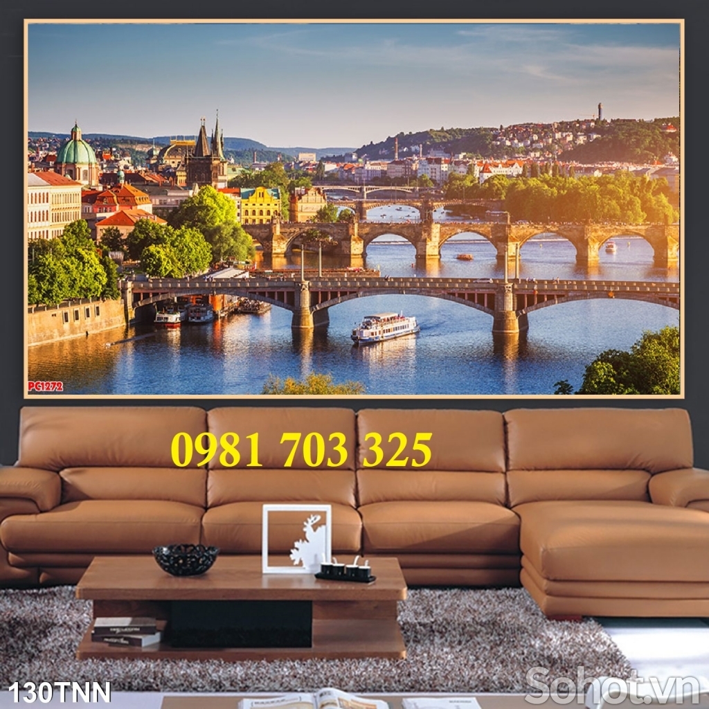 Gạch tranh phong cảnh thiên nhiên trang trí tường