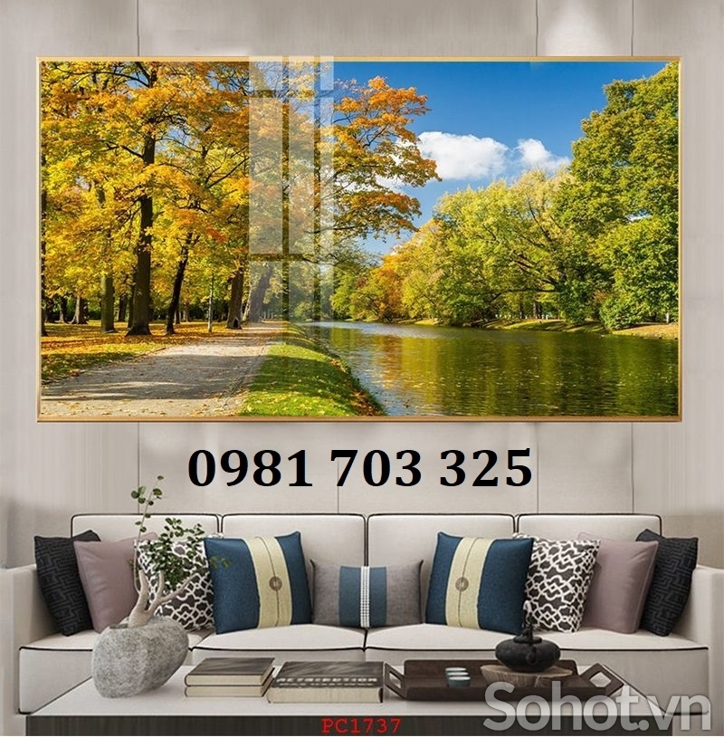 Tranh gạch mùa thu đẹp