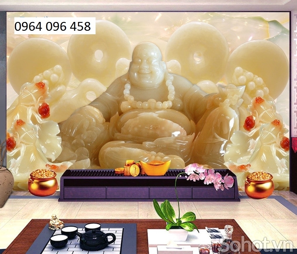 Tranh gạch phật di lặc 3d - HDCX33