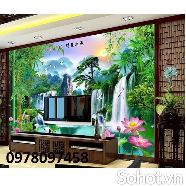 Tranh ốp tường họa tiết phong cảnh thiên nhiên
