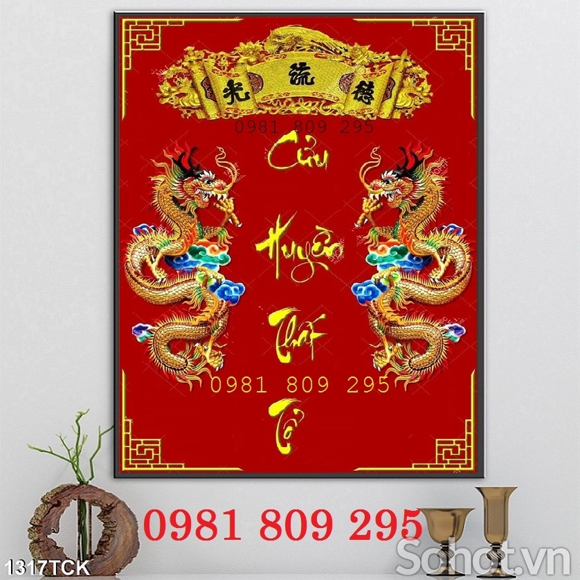 Tranh gạch ốp tường cho phòng thờ 3d