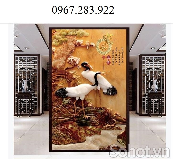 Tranh 3D- Tranh chim Hạc