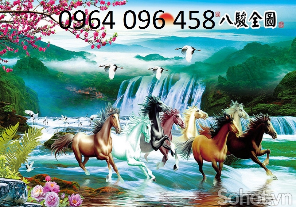 tranh gạch 3d - gạch tranh 3d bát mã - 765SN