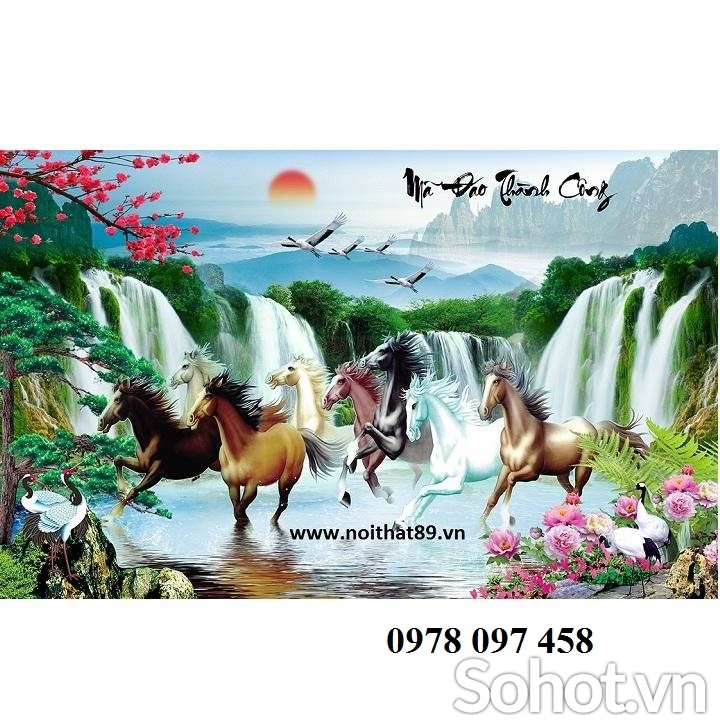 Tranh gạch 3D - tranh bát mã