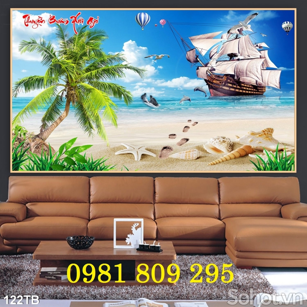 Gạch tranh thuyền buồm