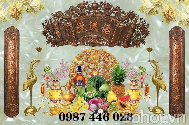 Tranh gạch ban thờ HP6882