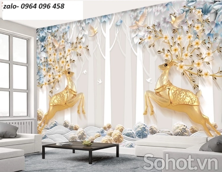 Tranh gạch 3d trang trí phòng khách - CV644