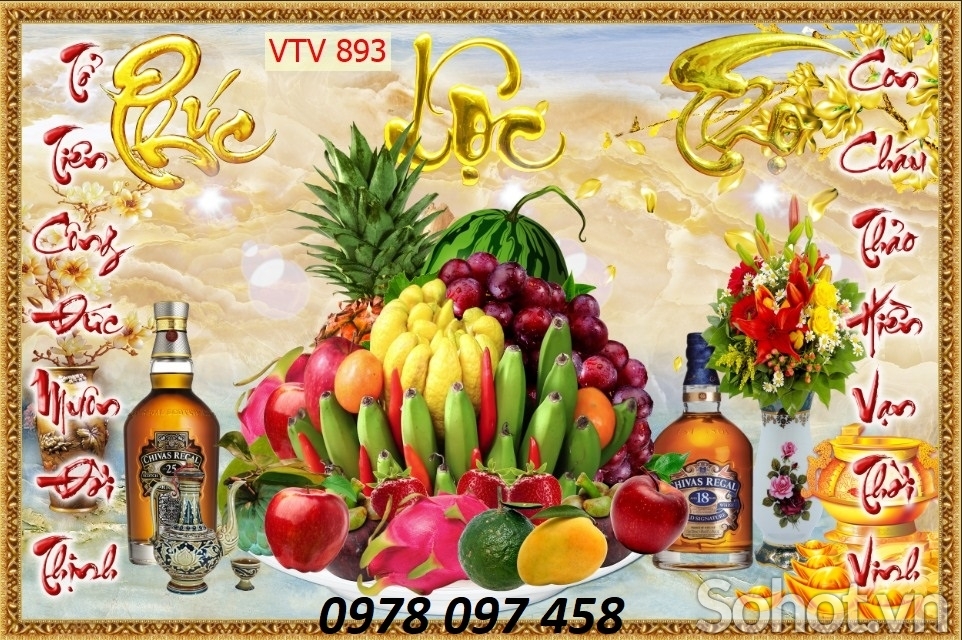 Tranh phòng thờ - gạch tranh 3D